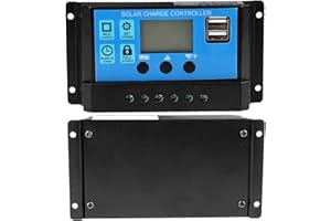 QIILU Regolatore di carica solare 12V 24V, 60A Auto MPPT Regolatore di carica solare Regolatore di batteria pannello solare Doppio display LCD USB, Regolatore di carica solare MPPT PWM Controller(