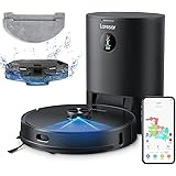 Laresar Aspirateur Robot, Laveur de Sol 3500Pa 3 en 1 avec Station d'auto-vidage,Compatible avec Alexa/APP,Navigation LIDAR,C