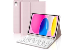 FOGARI Teclado para iPad A16 11ª Generación 2025/10ª Generación 10.9" 2022, Funda para iPad A16 11ª/10ª Generación con Español Ñ Teclado Bluetooth para A16 11 2025, Rosa