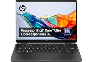 HP Spectre x360 14-eu0000sl Convertibile, Intel Core Ultra 5-125H, Intel Evo Edition, AI, RAM 16GB, SSD 1 TB, Display 13,5" Touch OLED 2.8K VRR 120Hz, Webcam 9 MP IR TNR, Windows 11, Nero