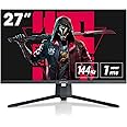 KOORUI 27 Zoll QHD Gaming Monitor 144 Hz, 1ms, DCI-P3 90% Farbumfangs, Adaptive Sync, (2560x1440, HDMI, DisplayPort) schwarz