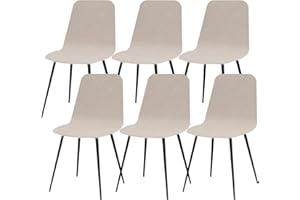 Lydevo Coprisedia Elasticizzati con Schienale 6 Pezzi,Coprisedia con Schienale Rotondo per Sala da Pranzo Jacquard Lavabile Universale,Fodere per Sedia da Soggiorno Cucina per Casa, Cammello Chiaro