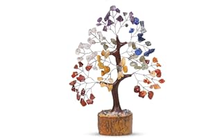 PYOR Seven Chakra Tree of Life - Crystal Gifts, Decorative Home Accessories, Women's Birthday Gifts, Office Desk Decor, Reiki Crystals, Tree of Life Ornament