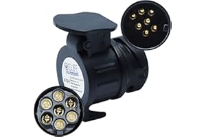 ‎CCLIFE CCLIFE Adapter przyczepy 13-7-pinowy Adapter do samochodów osobowych i przyczep 12V