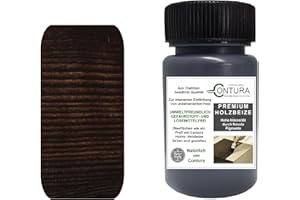 FARBMANUFAKTUR CONTURA NUR DAS BESTE FÜR IHR HOLZ Holzbeize Pinselflasche 50ml. Beizprobe Retuschier Beize Reparaturflasche Holz Tischler Farbe Farbbeize Wasserbeize (Palisander)