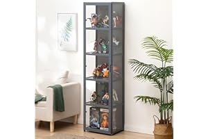 JFOZDM Display Cabinets, Multifunctional Dustproof Glass Display Cabinet, Acrylic Display Cabinet, Hinged door design, Sealed and Dustproof, Display Cabinet for Offices, Bedrooms, Living Rooms