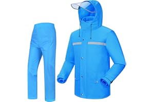M GYEJIAQU Combinaison de Pluie Imperméable et Réfléchissante Pantalon de Pluie Extérieur Homme/Femme Blouson Léger Veste de Randonnée