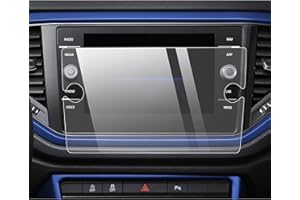 YEE PIN 8-calowy ochraniacz ekranu nawigacji dla V W Tigua-n 2 MK2 GTE Allspace 2017-2022 Odporność na zarysowania przezroczysta folia ochronna ze szkła hartowanego HD, twardość