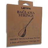 LEYFA Kısa Sap Bağlama Teli Saz 2'li set