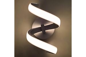 damastoreitalia Applique moderno a led illuminazione per interno da parete a muro lampada 9W (9W - Luce naturale 4000K)
