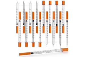 ETRADEMART Pack of 50 | 1ml 31G 8mm Multipurpose Measuring & Dispensing Tools – Clear Scale, Leak-Proof, Individually Wrapped for Lab & DIY Use