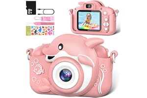 Kinderkamera, Hangrui Kinder Kamera, 1080P HD Digitalkamera Kinder mit 32G Speicherkarte, Kamera Kinder mit 2,0-Zoll-Bildschirm, Fotoapparat Kinder für 3-12 Jahre Weihnachten Spielzeug