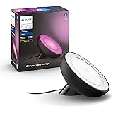 Philips Hue White & Col. Amb. LED Tischleuchte Bloom, schwarz, dimmbar, 16 Mio. Farben, steuerbar via App, kompatibel mit Ama