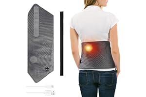 Augot Heizkissen, Wärmekissen mit 3 Temperaturstufen und Abschaltautomatik, Heizkissen für Rücken, Nacken, Schulter, Bauch, Taille, Maschinenwaschbar, 65x20CM