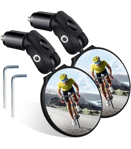 2 Specchietti Retrovisori Bici Regolabili - Per Manubrio 18-22mm, HD Convesso - Foto 11