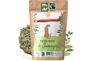 ORIGEENS ORGANIC and FAIRTRADE YERBA MATE 200Gr - The Wild | Organic Unroasted Yerba Mate, Leaves, Without Dust | Energy and Detox Drink