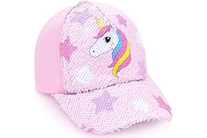 WAWSAM Girls Unicorn Baseball Cap Kids Trucker Hat Youth Cute Adjustable Snapback Cap