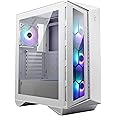 MSI MPG GUNGNIR 110R WHITE Mid-Tower PC Case - Tempered Glass, ATX, M-ATX & Mini-ITX Capacity, 4 x 120mm ARGB fans with Hub Controller, Magnetic Dust Filter, USB 3.2 Gen 2x2 Type-C, Gen 1 Type-A Ports