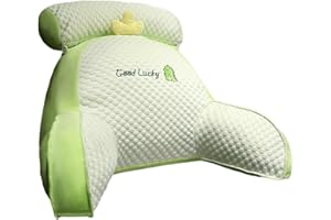 AMESOR Poduszka do czytania, poduszka do czytania, poduszka na łóżko, ze zdejmowaną rolką pod kark i ramieniem podpierającym, do siedzenia w łóżku, na plecy, ergonomiczna postawa ciała, do czytania, relaksu lub wygodnej pracy