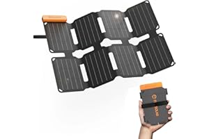 Panneau Solaire Pliable Flexsolar 25W Format Poche Chargeur Solaire Portable étanche Film-E avec Ports USB-A/USB-C Compatible Power Stations, Smartphones, tablettes, powerbanks,Camping,Urgence