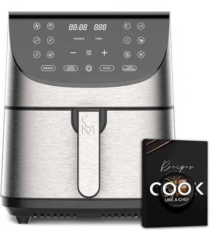 Taurus Air Fry Digital Duo 9L - Friggitrice Ad Aria Senza Olio Con Doppio Cestello 4,5L, 2600W, 12 Programmi, Touch Screen, Sync Finish, Senza BPA