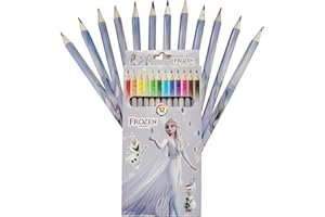 MODALI Crayons de Couleur Frozen, Assortiment 12 couleurs, Feutres de Couleurs pour les Enfants Fête D'école, Fête D'anniversaire, un Cadeau de Noël
