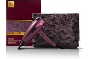 ghd Set Regalo Helios Cherry Chic, Include Asciugacapelli Professionale in Tonalità Rosso Ciliegia, con Elegante Custodia Protettiva, Tecnologia Ionica per Ridurre il Crespo, Styling 3x più Veloce