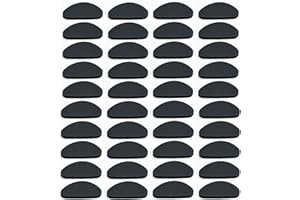 YPYMOD 20 Pares Almohadillas de Nariz, Almohadillas de Nariz para Gafas Silicona, Almohadillas de Nariz Adhesivas Antideslizante Retenedores De Gafas(Negro)