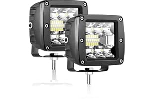 AUXTINGS 2 Pieces 3 inch 42W LED Pods Light Bar 4200Lm Waterproof Spot Beam Led Work Light Off Road Lights Driving Light Compatible with Truck Suv Atv Tractor Boat