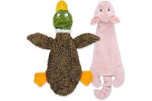 Best Pet Supplies Jouet couineur 2 en 1 pour Chien avec Tissu Doux et Durable pour Animaux de Compagnie de Petite, Moyenne et Grande Taille, sans Rembourrage pour Jouer à l'intérieur, Peut contenir