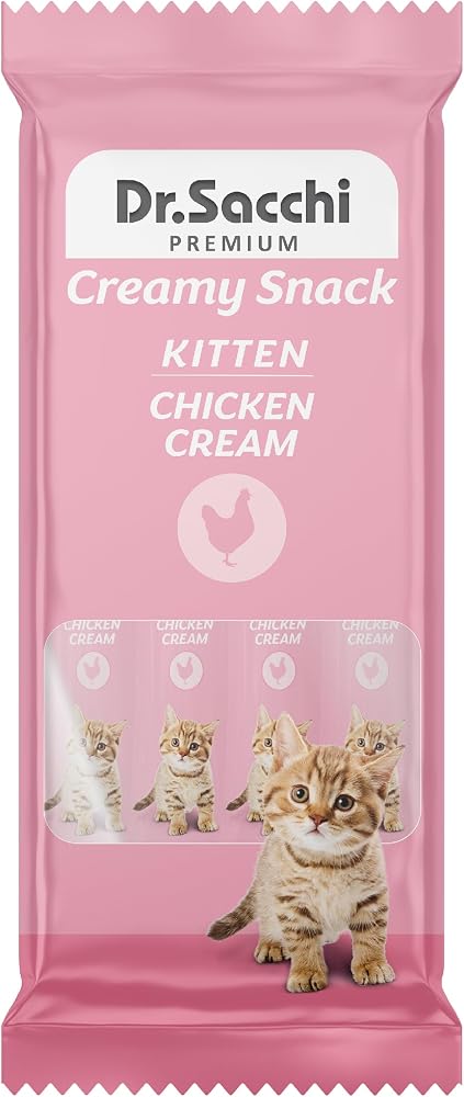 Dr.Sacchi Kedi Ödül Sıvı Kitten Chicken Kedi Maması 4'lü
