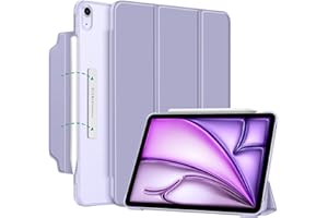 FINTIE Etui kompatybilne z iPadem Air 5. generacji (2022) / iPad Air 4. generacji (2020) 10,9 cala - [Zapięcie magnetyczne] Smukłe etui z matową tylną pokrywą, automatyczne budzenie/sen, liliowy