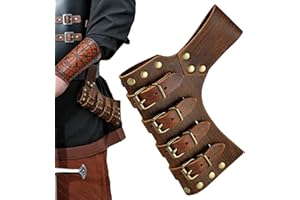 LENCYOTOOL Medieval Holder Belt Retro Leather Frog Belt With Adjustable Buckle, Scabbard Holder Belt Cutlass Holder For And Scabbards, Black/brown