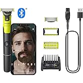 PHILIPS OneBlade 360 Face & Body mit App-Anbindung - elektrischer Rasierer, Trimmer & Bodygroomer, 2x 360 Klingen, verstellba