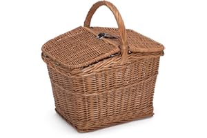 Prestige Wicker Empty Picnic Basket, Natural, 40 x 30 x 47 cm