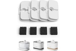 PETLIBRO Katzenbrunnen Filter 4er Pack für Dockstream Trinkbrunnen für Katze PLWF005, PLWF115, PLWF105, 2-Monats-Set Ersatzfilter für Katzentrinkbrunnen