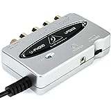 Behringer UFO202 Interface USB/Audio Audiophile avec Préampli Phono Intégré pour Numériser vos Bandes et Disques Vinyles, Com