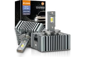 D-Lumina D5S LED-strålkastarlampa Anti-Error, Canbus D5R D5C,Uppgradera och ersätt HID Xenon-lampa, 50W 12000LM D5S LED-billa