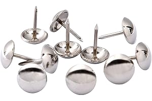Schneespitze 600 Pcs Punaises Rondes Punaises Clou Tapissier Ongles Argent 10 x 8 mm,pour Bureau, Décoration Murale,Argent