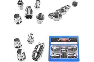AUTOPREMIUMTEILE Rim Lock M12 x 1.5 Taper Collar 60° Compatible with Ford Hyundai Jeep Kia Mazda Opel SsangYong Volvo 4x Silver Rim Locks Set Rim Locks Wheel Locks Wheel Locks Wheel Locks Rim Anti-Theft Wheel Nuts