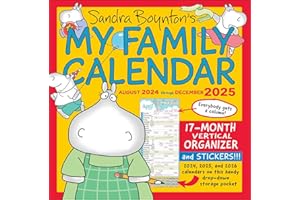 Sandra Boynton's My Family Calendar 17-Month 2024-2025 Family Wall Calendar