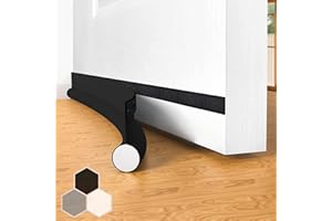 HIZH Paraspifferi 94 cm, isolante porta unilaterale guarnizione porta autoadesiva sottoporta paraspifferi, guarnizione porta, tappo aria porta guarnizione fondo porta, paraspifferi per porte，Nero