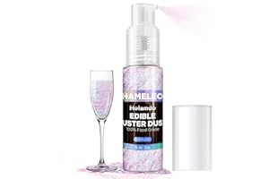 HOLAMDO Glitter Commestibile Spray Iriscante, con Polvere Scintillante, 20g Coloranti Alimentari - Decorazioni Torte, Cocktail, Bevande, Caramelle, Glassa, Macarons, Dolci per Glitter Alimentare Comestibile
