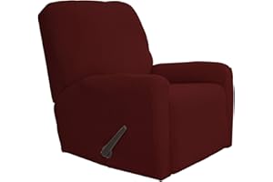 Greatime Fernsehsessel Stretch Sofabezug Sofaüberwurf Möbelschutz Sofaüberzug Couchbezug Couch Schild Sofahusse Weich mit Gummiband (Weinrot,Fernsehsessel)