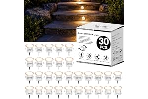 HIBOITEC Set med 30 infällda LED-spotlights, infälld strålkastare för terrasser LED utomhus
