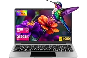 bvate 2025 PC Portatile 14 Pollici Computer Portatile 8GB RAM 256GB SSD RPM 600 Notebook Celeron Fino a 2.8Ghz Laptop Win 11 con Mouse Wireless & Adesivi per Tastiera Italiana-Silver