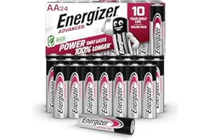 Energizer Advanced - AA Batterien (24 Stück) - 1,5V Alkali-Batterien - Leistungsstark und Langlebig - Made in EU - 100% plastikfreie Verpackung - 10 Jahre lagerfähig [Exklusiv bei Amazon]