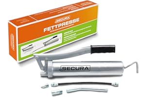 SECURA Pompe à graisse Pompe à graisse manuelle Levier manuel Presse 3 pièces 400g de graisse Tube de pression Tuyau flexible