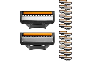JUSTAEWILL 24 Stück Rasierklingen für Fusion 5, 5-fach Klingen kompatibel mit Nassrasierer Herren, Rasierklingen Nachfüllpackungen für Männer