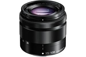 Panasonic Lumix 35-100mm F4.0-5.6 | Objectif Téléphoto H-FS35100E-K (Stabilisé, Compact, equiv. 35mm : 70-200mm) Noir – Compatible monture Micro 4/3 Panasonic & Olympus